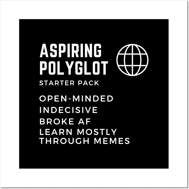 Aspiring Polyglot Starter Pack Wall Art by mon-